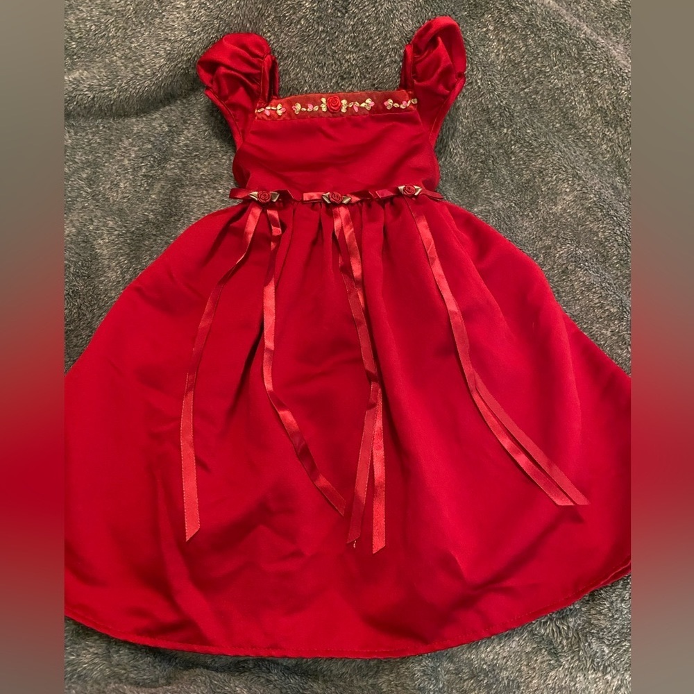 Toddler red holiday dress